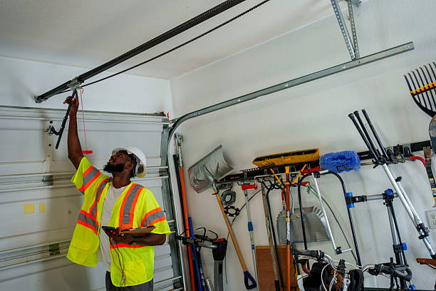 Professional Garage Door Panel Replacement technician working in Poteet, TX